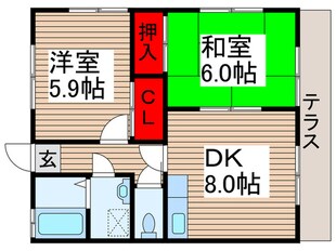 コ－ポ秋津第三の物件間取画像